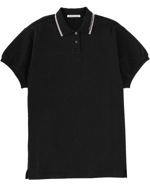 T By Alexander Wang Alexanderwang. T Cotton Mini Polo Dress - Black