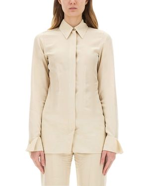 Sportmax Slim Solid Shirt - Natural