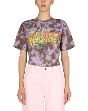 Market Cotton Logo Print Jersey T-shirt - Pink