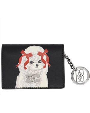 Ganni "Flap Puddle" Card Holder - White