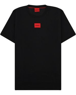 HUGO T-Shirt Con Patch Logo - Black