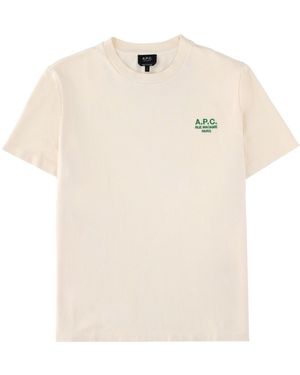 A.P.C. Logo Crew Neck T-Shirt - Natural