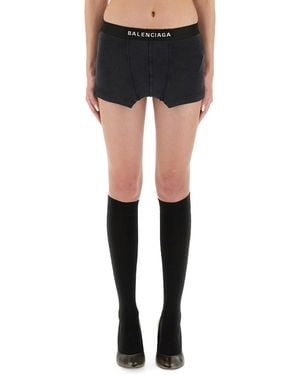 Balenciaga Cut Off Brief Skirt in Black | Lyst UK