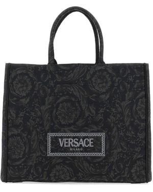 Versace Borsa Shopper Grande "Athena Barocco" - Nero