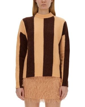 Alysi Maglia Maxi Riga - Marrone