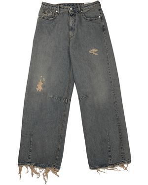 Nine:inthe:morning Jeans "Ergonomic" Effetto "Destroy" - Gray