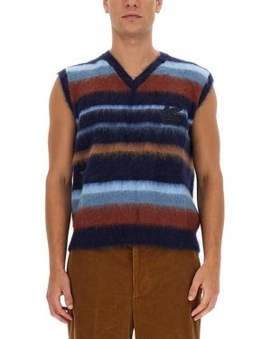 Etro Vest With Stripe Pattern - Blue