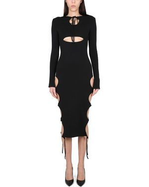 ANDREADAMO Midi Dress With Cut-out Details - Black