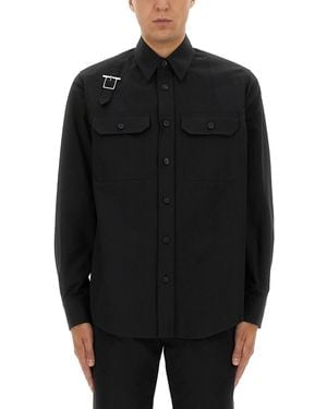 McQueen Harness Utility Shirt And Blouse - Black