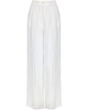 120% Lino Pantalone - White