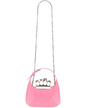 Alexander McQueen Jewelled Mini Hobo Bag - Pink