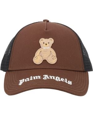 Palm Angels Cappello Da Baseball "Bear Trucker" - Brown