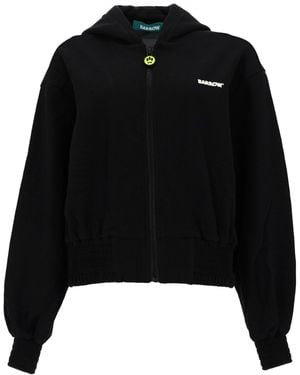 Barrow Felpa Con Zip E Cappuccio - Black