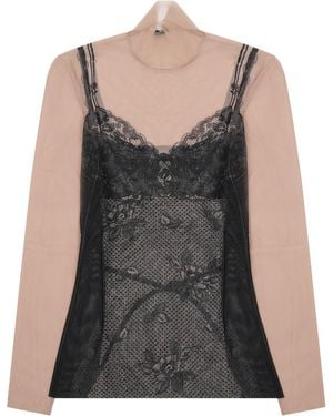 Balenciaga Lingerie Top Polyamide Elastane Tops - Black