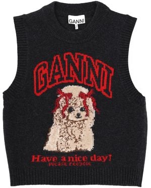 Ganni Wool Jersey - Black