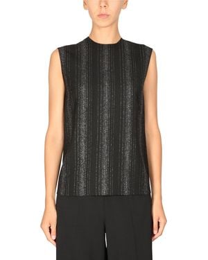 Stella McCartney Lurex Tailored Top - Black