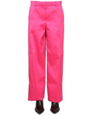 Magda Butrym High-Waisted Wide-Leg Pants With Fluid Silhouette - Pink