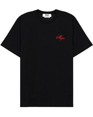MSGM T-Shirt Con Logo - Black