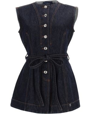 Sportmax Denim Sleeveless Top - Blue