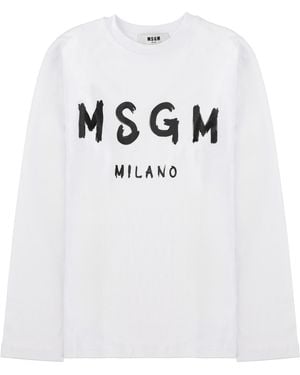 MSGM T-Shirt Con Logo - White