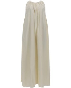 Alysi Long Cotton Dress - White