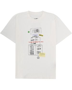 MM6 by Maison Margiela T-Shirt Con Stampa - White