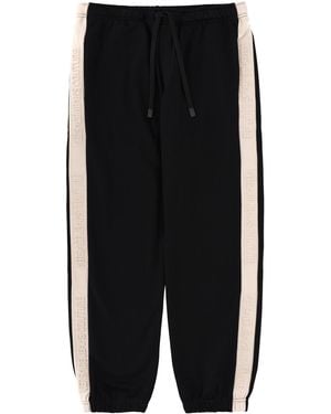 Versace Jeans Couture Pantalone Jogging Con Logo - Black