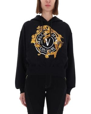 Versace Jeans Couture "V-Emblem Baroque" Sweatshirt - Black