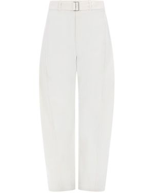 Lemaire Twisted Belted Trousers - White