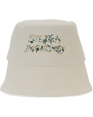 Stella McCartney Bucket Hat With Logo - White