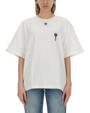 Fiorucci Lollipop Print T-Shirt - White