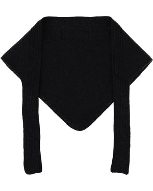Jacquemus Grosgrain Logo Shawl - Black