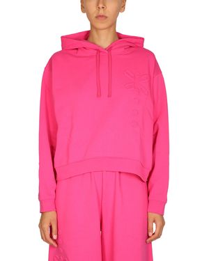 McQ Relaxed Hoodie With Embossed Detailing - Pink