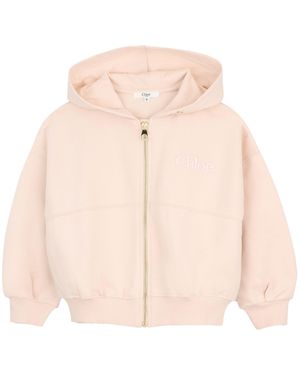 Chloé Felpa Oversize Con Cappuccio - Pink