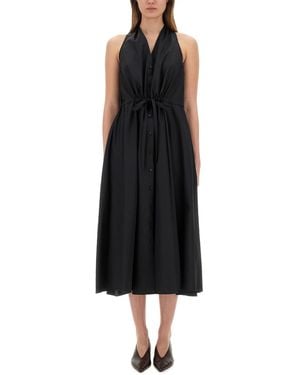Aspesi Sleeveless Poplin Midi Dress - Black