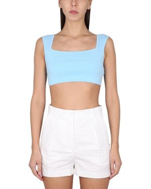 Max Mara Cropped Fit Top - Blue
