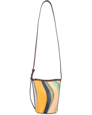 Paul Smith Borsa Bucket "Swirl" Mini - White