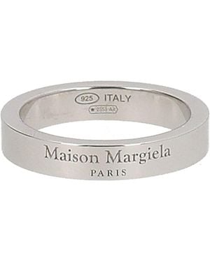 Maison Margiela Anello Con Logo - White
