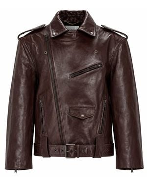 Saint Laurent Giacca Biker - Brown