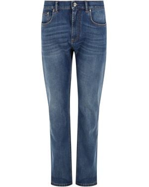 Versace Mid Rise Jeans - Blue