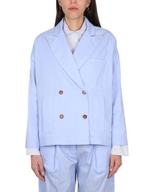 Jejia GIACCA CHARLOTTE IN COTONE - Blu