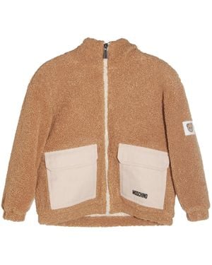 Moschino Jacket With Logo - Natural