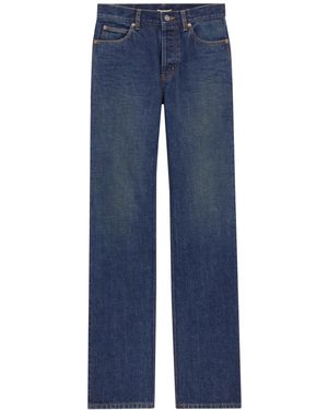 Saint Laurent Straight Low Rise Jeans - Blue