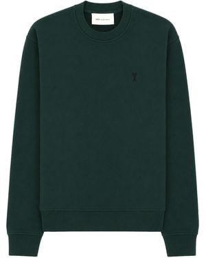 Ami Paris Felpa Con Logo - Green