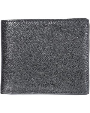 Il Bisonte PORTAFOGLIO BIFOLD IN PELLE CON LOGO - Grigio