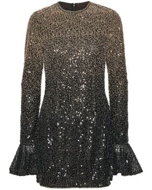 ROTATE BIRGER CHRISTENSEN Mini Dress With Sequins Lining: Polyester - Black