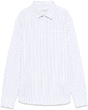 Golden Goose Golden/ Boy's Regular Shirt/ Striped Cotton With Embroidery - White