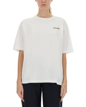 Aspesi Graphic Crew Neck T-Shirt - White