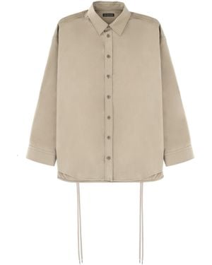 Balenciaga Shirt With Laces - Natural