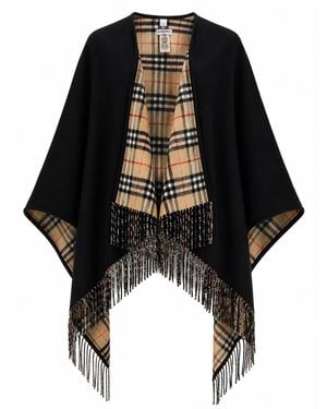Burberry Mantella Reversibile "Check" - Black